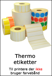 Etiketter på ruller: Thermoetiketter til brug i printer uden farvebånd