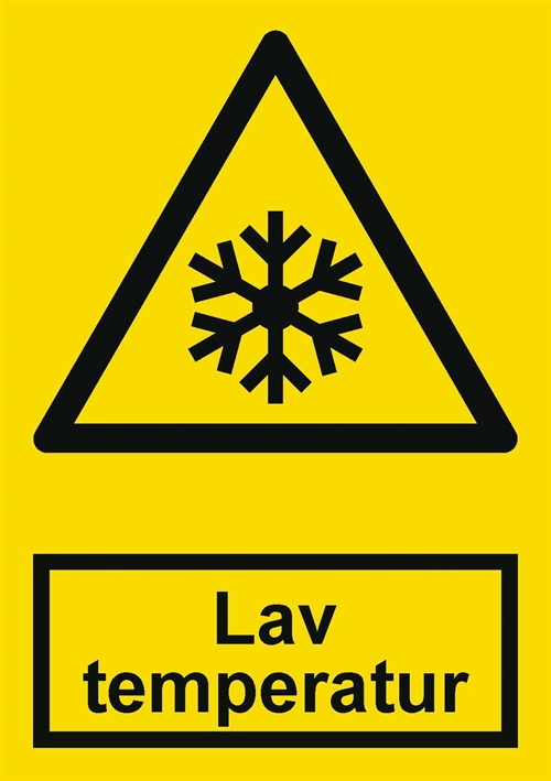 Advarsel lav temperatur label