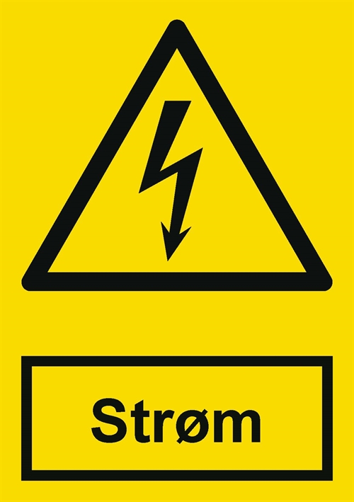 Advarsel elektrisk strøm label