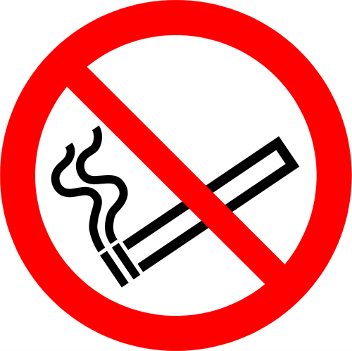 Labels rygning forbudt uden tekst