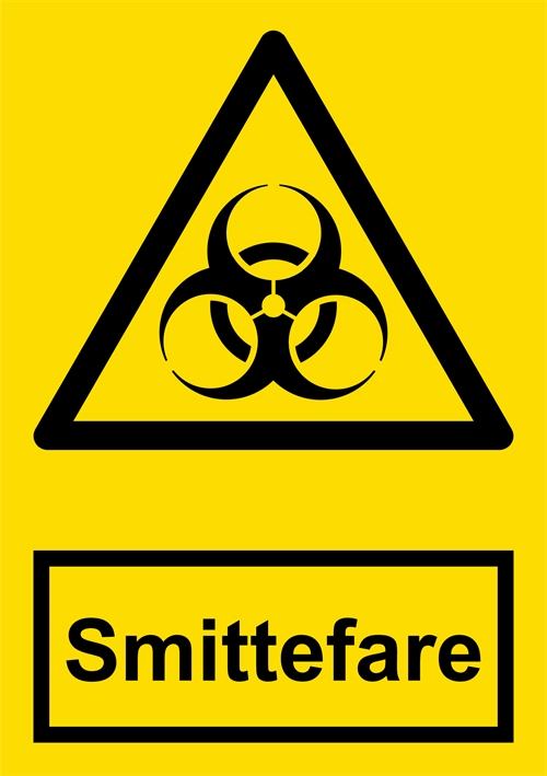 Advarsel smittefare label