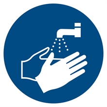 Håndvask påbudt uden tekst