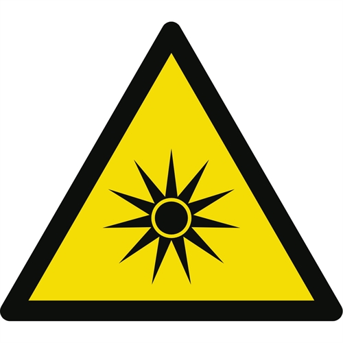 Advarsel optisk stråling label