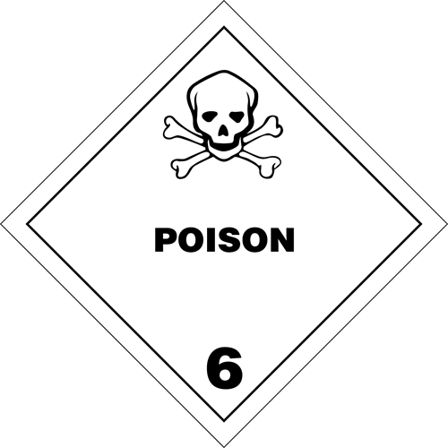 Giftige stoffer - Fareklasse 6 - 250 stk.