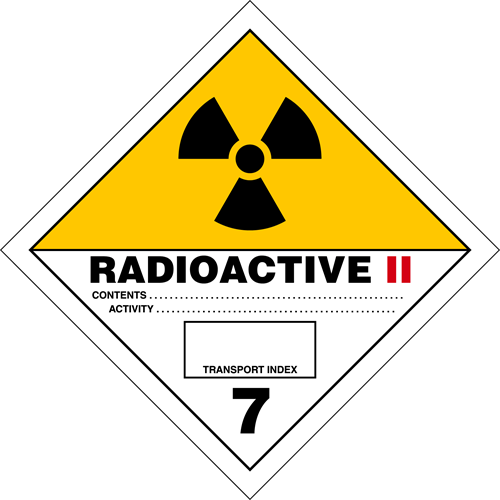 Radioaktive stoffer 2 - Fareklasse 7 - 250 stk.