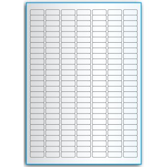 A4-189, 189 etiketter/ark, transparent – permanent lim – 25,4 x 10,0 mm – 50 ark - A-4 etiketter, transparente etiketter