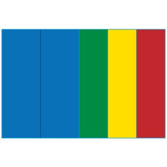 A4-2-lang slids, 2 etiketter/ark, farvet mat (blå, grøn, gul eller rød) – permanent lim – 105,0 x 295,3 mm – 100 ark - A4, A5 & A6 etiketter i ark