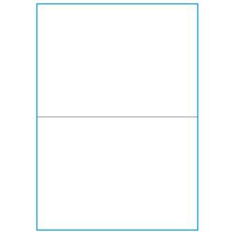 A4-2 slids, 2 etiketter/ark, hvid mat – 210,0 x 147,6 mm – 100 ark - A4, A5 & A6 etiketter i ark