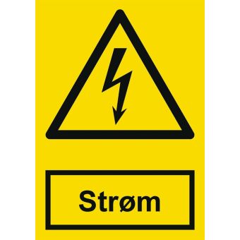 Selvklæbende Advarselsskilt – Elektrisk spænding (ISO 7010 W012) - Sikkerhedsskilte