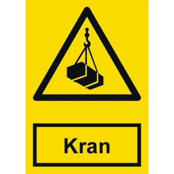 Selvklæbende Advarselsskilt – Hængende last (ISO 7010 W015) - Sikkerhedsskilte