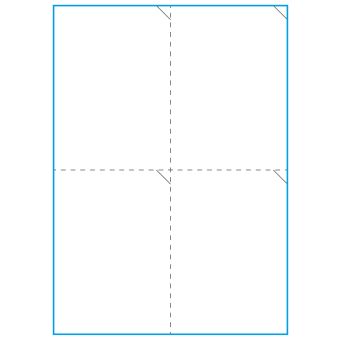 A4-4 perf., 4 etiketter/ark, hvid mat – 105,0 x 147,6 mm – 100 ark - A-4 etiketter, hvid mat, permanent og aftagelig lim