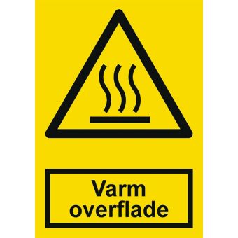 Selvklæbende Advarselsskilt – Varm overflade (ISO 7010 W017) - Sikkerhedsskilte