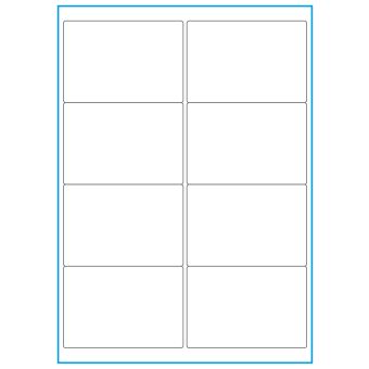A4-8, 8 etiketter/ark, hvid mat – 99,1 x 67,7 mm – 100 ark - 