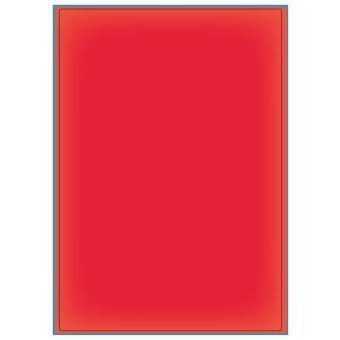 A4-1 rød neon, 1 etiket/ark, rød neon – permanent lim – 199,6 x 289,0 mm – 100 ark - A4, A5 & A6 etiketter i ark