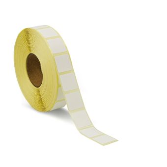 Transferetiketter Basic på rulle, permanent lim – 20 x 20 mm – 2.500 stk. - Neutrale etiketter i ruller