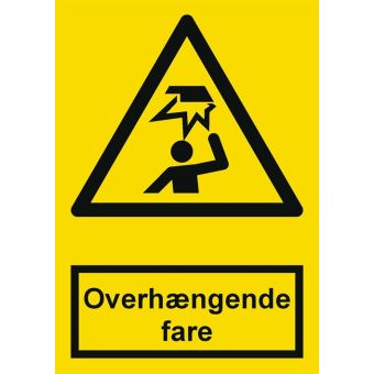 Selvklæbende Advarselsskilt – Overhængende fare (ISO 7010 W020) - Sikkerhedsskilte