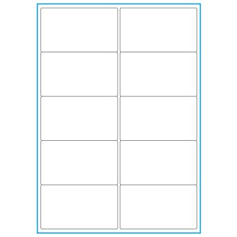 A4-10, 10 etiketter/ark, hvid mat – 99,1 x 57,0 mm – 100 ark - 