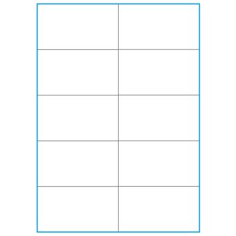 A4-10 slids, 10 etiketter/ark, hvid mat – 105,0 x 59,1 mm – 100 ark - A-4 etiketter, hvid mat, permanent og aftagelig lim