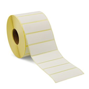 Transferetiketter Basic på rulle, permanent lim – 75 x 25 mm – 2.500 stk. - Transfer-etiketter