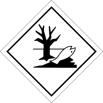 Selvklæbende Fareseddel i PP – Miljøfarlige stoffer (Fisk & Træ) – 250 stk. - Faresedler