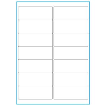 A4-14, 14 etiketter/ark, hvid mat – 99,1 x 38,1 mm – 100 ark - 