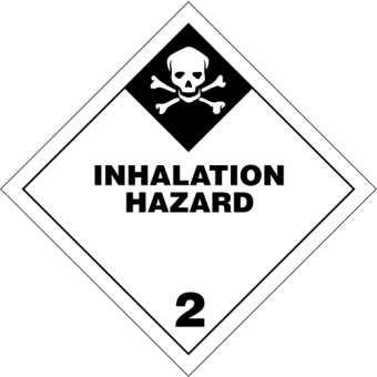 Selvklæbende Fareseddel i PP – Giftige gasser (Klasse 2.3) – 250 stk. - Faresedler