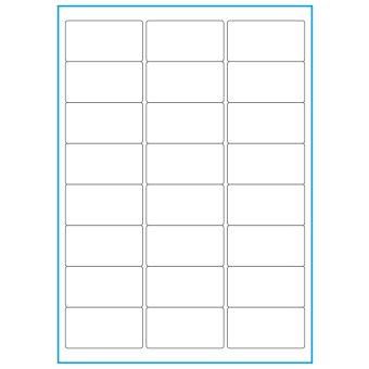 A4-24, 24 etiketter/ark, hvid mat – 64,0 x 33,9 mm – 100 ark - 