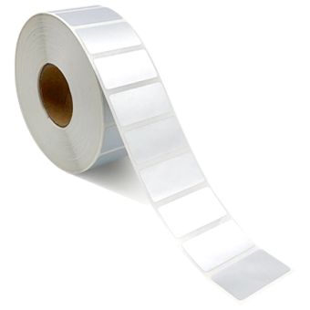 Sølvpolyester etiketter på rulle, permanent lim – Sølv – 40 x 20 mm – 2.500 stk. - Sølvpolyester-etiketter