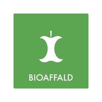 Selvklæbende Affaldspiktogram – Bioaffald – Firkantet - Affaldssortering-labels