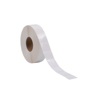 PP folie etiketter på rulle, permanent lim – Hvid – 25 x 25 mm – 2.500 stk. - PP folie-etiketter