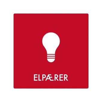 Selvklæbende Affaldspiktogram – Elpærer – Firkantet - Affaldssortering-labels