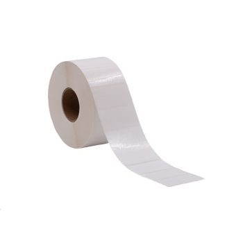PP folie etiketter på rulle, permanent lim – Hvid – 50 x 25 mm – 2.500 stk. - PP folie-etiketter