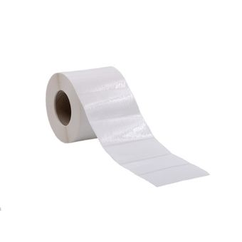 PP folie etiketter på rulle, permanent lim – Hvid – 75 x 50 mm – 1.000 stk. - PP folie-etiketter
