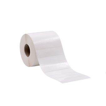 PP folie etiketter på rulle, permanent lim – Hvid – 100 x 25 mm – 2.500 stk. - PP folie-etiketter