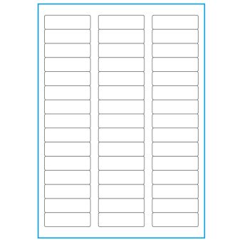 A4-45, 45 etiketter/ark, hvid mat – 58,0 x 17,8 mm – 100 ark - A-4 etiketter, hvid mat, permanent og aftagelig lim