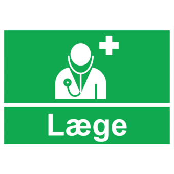 Selvklæbende Nødskilt – Tilstedeværelse af læge (ISO 7010 E009) - Nødskilte