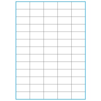 A4-65 slids, 65 etiketter/ark, hvid mat – 42,0 x 22,7 mm – 100 ark - A-4 etiketter, hvid mat, permanent og aftagelig lim