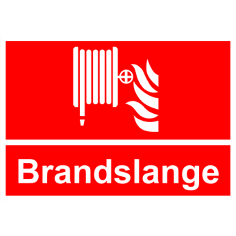 Selvklæbende Brandskilt – Brandslange (ISO 7010 F002) - Sikkerhedsskilte