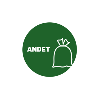 Selvklæbende Affaldspiktogram – Andet – Rundt - Affaldssortering-labels