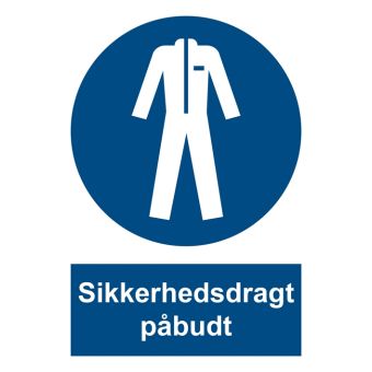 Selvklæbende Påbudsskilt – Sikkerhedsdragt påbudt (ISO 7010 M010) - Påbudsskilte
