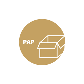 Selvklæbende Affaldspiktogram – Pap – Rundt - Affaldssortering-labels