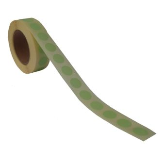 Runde etiketter på rulle, permanent lim – Lysegrøn – Ø 13 mm – 1.000 stk. - Runde etiketter