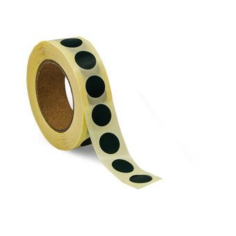 Runde etiketter på rulle, permanent lim – Mørkegrøn – Ø 13 mm – 1.000 stk. - Runde etiketter