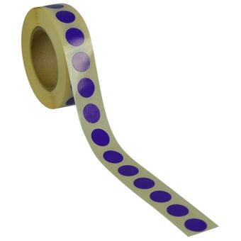Runde etiketter på rulle, permanent lim – Violet – Ø 13 mm – 1.000 stk. - Runde etiketter