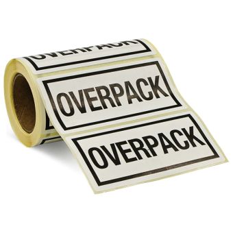 Advarselsetiketter, Permanent – Overpack – 100 x 50 mm – 500 stk. - Advarselslabels i ruller