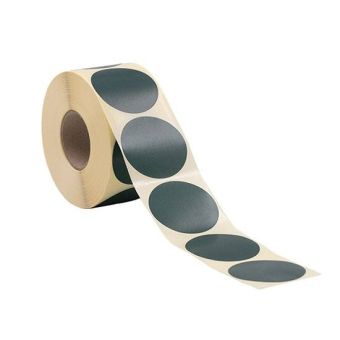 Runde etiketter på rulle – Ø50 mm – Mørkegrøn – 1.000 stk. - Runde farvede etiketter