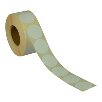 Runde etiketter på rulle – Ø32 mm – Hvid – 1.000 stk. - Runde etiketter