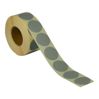 Runde etiketter på rulle – Ø32 mm – Grå – 1.000 stk. - Runde etiketter