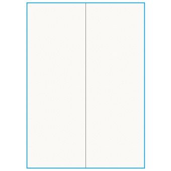 A4-2-lang slids, 2 etiketter/ark, 100% Recycled råhvid mat – permanent lim – 105,0 x 295,3 mm – 75 ark - A4, A5 & A6 etiketter i ark
