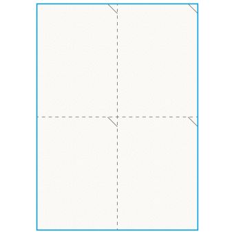 A4-4 perf., 4 etiketter/ark, 100% Recycled råhvid mat – permanent lim – 105,0 x 147,6 mm – 75 ark - A4, A5 & A6 etiketter i ark